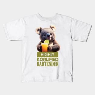 Just a Highly Koalified Bartender Koala 3 Kids T-Shirt